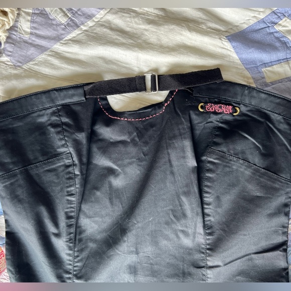 Y2K Eckored Black Pink Asymmetrical Strapless Cotton Punk Emo Grunge Goth Dress - Picture 5 of 12